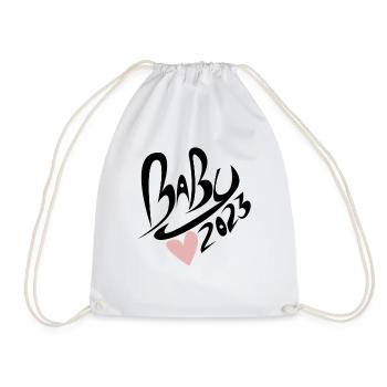 Bébé 2023 - Naissance Enceinte 2023 Grossesse - Sac de sport léger - blanc - Devant