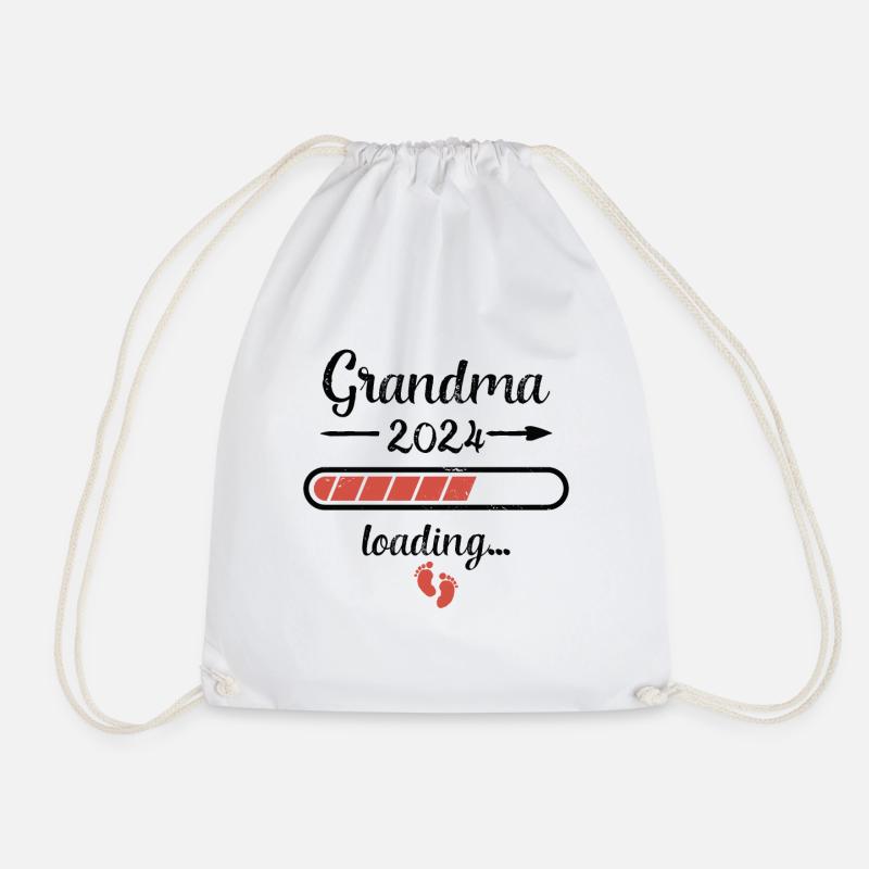 Oma 2024 Loading Schwangerschaft Großmutter Geburt - Turnbeutel - Weiß