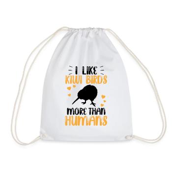 Kiwi bird more like New Zealand kiwi - Drawstring Bag - white - Front