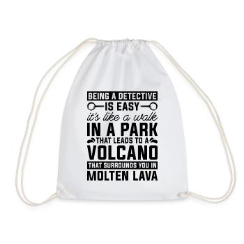 Being A Detective Is Easy Fingerprint Detectives - Drawstring Bag - white - Front