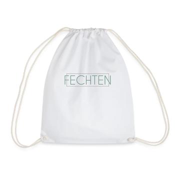 Fechten Schriftzug - Turnbeutel - Weiß - Vorne