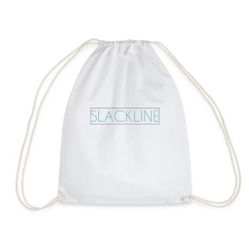 Slackline lettering - Drawstring Bag - white - Front
