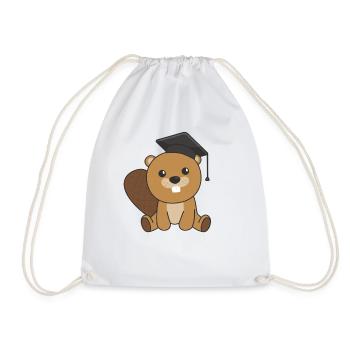 Kids Kindergarten nailed it Biber Graduation - Turnbeutel - Weiß - Vorne