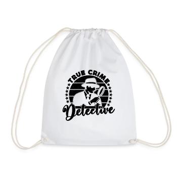Détective True Crime Détective Retro Fingerprint Détectives - Sac de sport léger - blanc - Devant