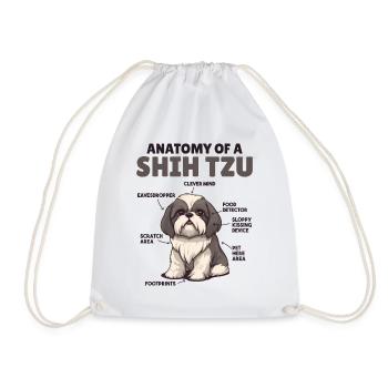 Hunde Erklärung Anatomy eines Shih Tzu - Turnbeutel - Weiß - Vorne