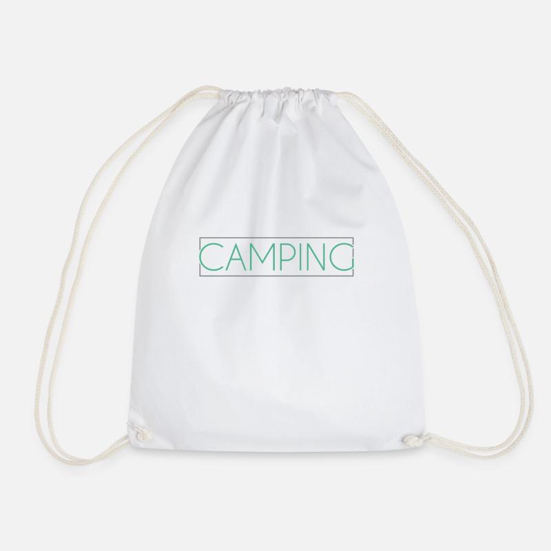 camping Schriftzug - Turnbeutel - Weiß