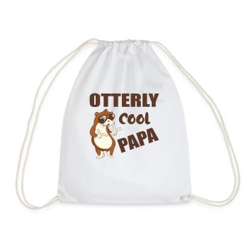 Otterly cool papa funny fathers Day gift - Turnbeutel - Weiß - Vorne