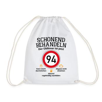 94. Geburtstag Schonend Behandeln Oldtimer Ist 94 - Turnbeutel - Weiß - Vorne