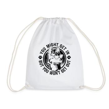 Vous pourriez entrer dans Retro Doggy German Shepherd Lover - Sac de sport léger - blanc - Devant
