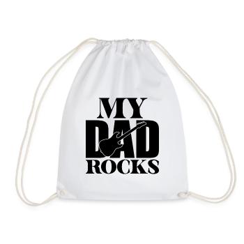 My Dad Rocks - Turnbeutel - Weiß - Vorne