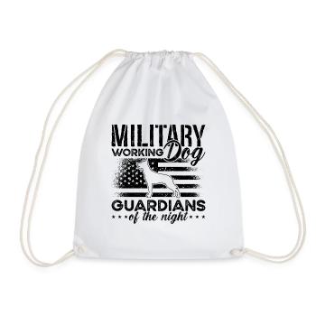 Chien de travail militaire propriétaire de chien Malinois amoureux - Sac de sport léger - blanc - Devant