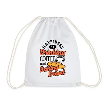 Cuisson au four, Pain, Caféine, Boulanger de pain - Sac de sport léger - blanc - Devant