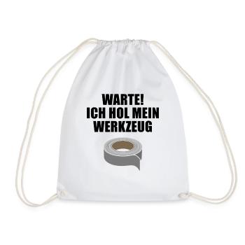 Klebeband - Duct Tape - reparieren - Werkzeug - Turnbeutel - Weiß - Vorne