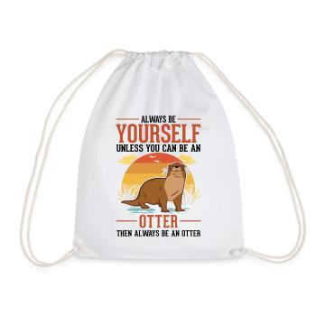 Otter Geschenk Fischotter Seeotter - Turnbeutel - Weiß - Vorne