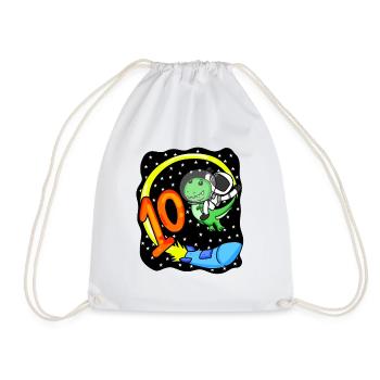 10 Birthday Boy Astronaut - dix ans - Sac de sport léger - blanc - Devant