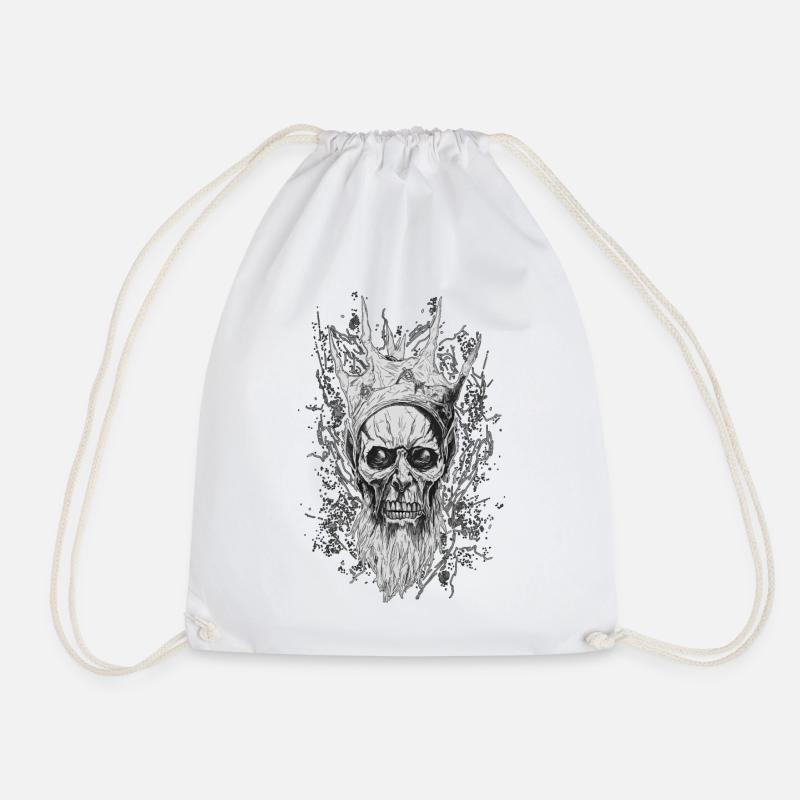 Gothic Line King Throne Horror Skull Horror Dark - Turnbeutel - Weiß