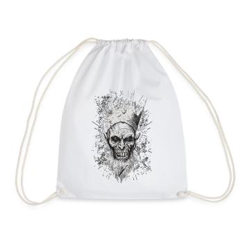 Gothic King Throne Horror Skull Horror Dark Creppy - Drawstring Bag - white - Front