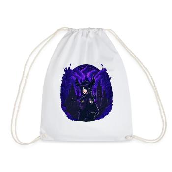 Goth Anime Girl nuit noire - Sac de sport léger - blanc - Devant