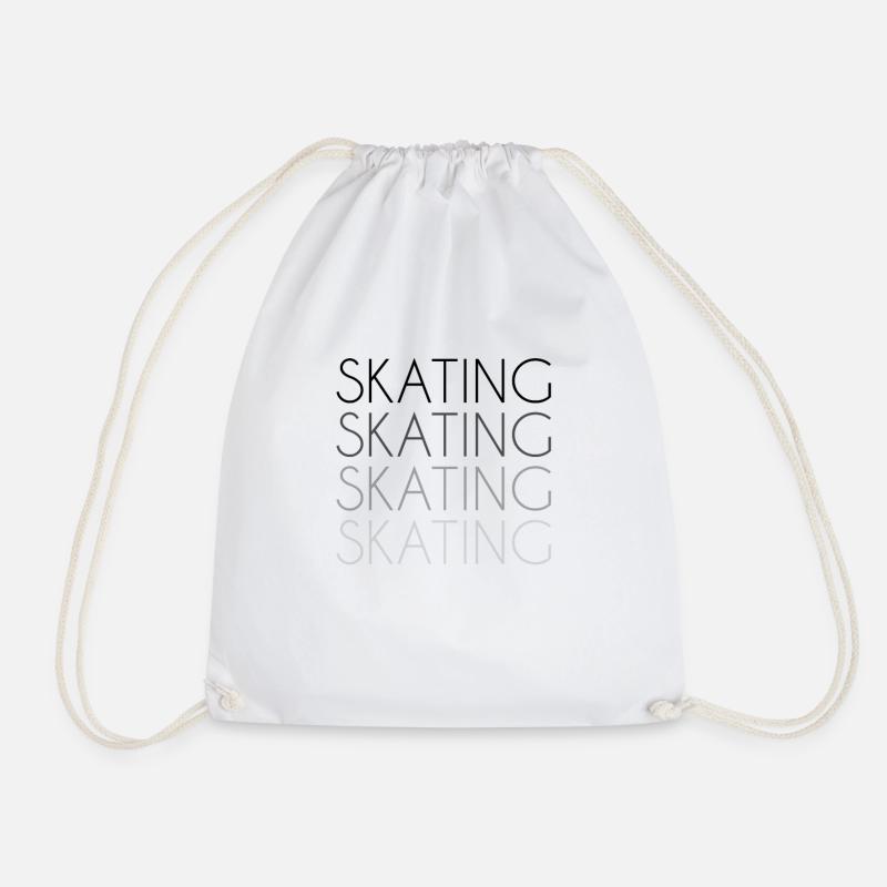 Skating Schriftzug - Turnbeutel - Weiß