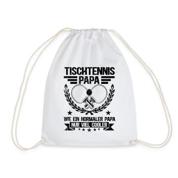 Tischtennisspieler Papa Spruch | Tischtennis Vater - Turnbeutel - Weiß - Vorne