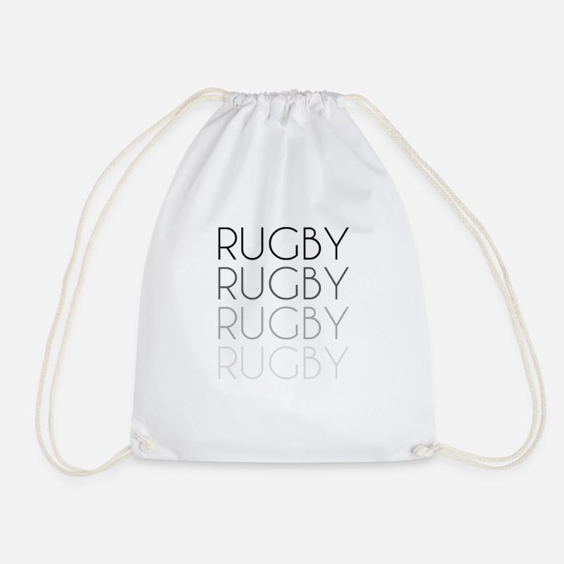 Rugby Schriftzug - Turnbeutel - Weiß