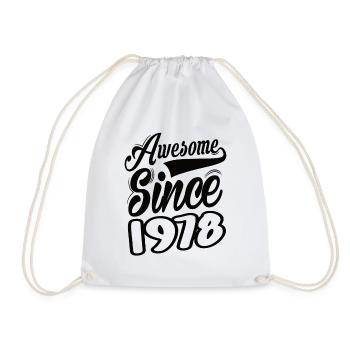 Awesome Since 1978 - Drawstring Bag - white - Front