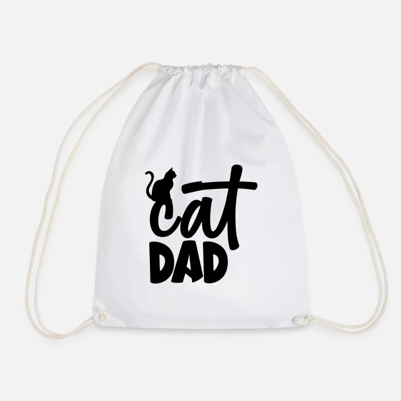 Cat Dad - Turnbeutel - Weiß