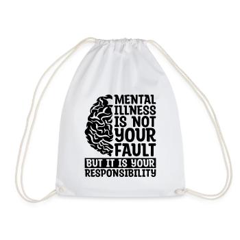 Mental Illnesses Is Not Awareness Health Advocate - Drawstring Bag - white - Front