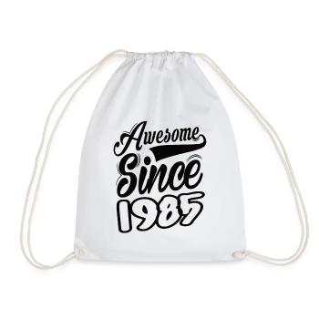 Awesome Since 1985 - Drawstring Bag - white - Front