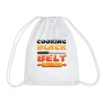 Cooking, Black Belt, Chef - Drawstring Bag - white - Front