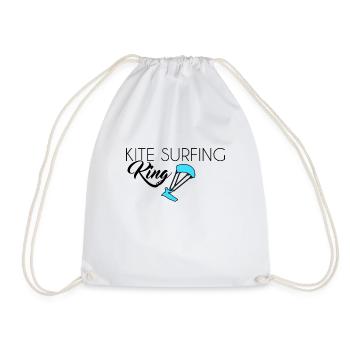 Kite Surfing King - Turnbeutel - Weiß - Vorne