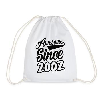 Awesome Since 2002 - Drawstring Bag - white - Front