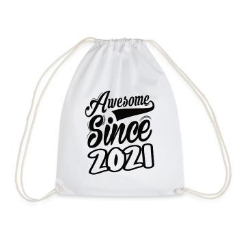 Awesome Since 2021 - Drawstring Bag - white - Front