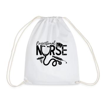 Correctional Nurse Prison Nursing Corrections - Drawstring Bag - white - Front