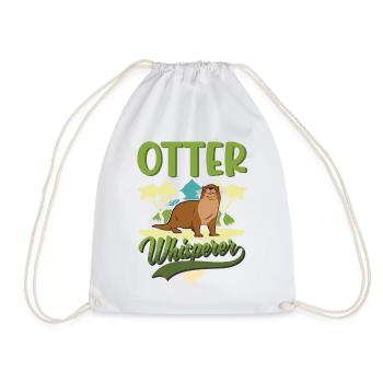 Otter Flüsterer Fischotter Geschenk Seeotter - Turnbeutel - Weiß - Vorne