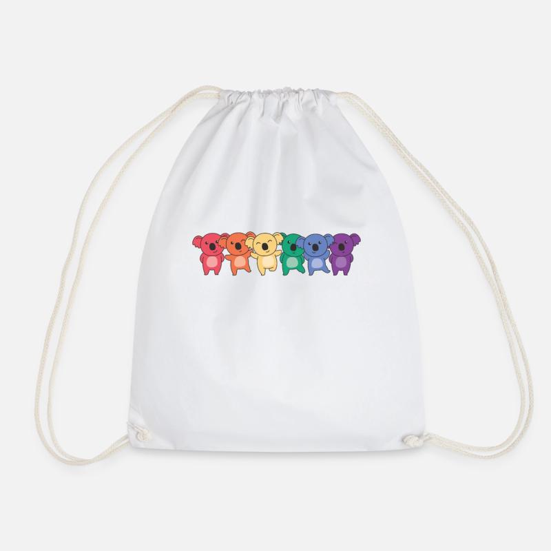 Rainbow Koala Flag Pride LGBTQ Cute Koalas - Sac de sport léger - blanc