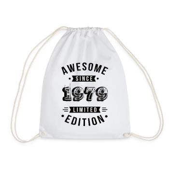 Awesome Since 1979 Limited Edition - Drawstring Bag - white - Front