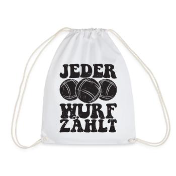Boule Spruch Kugeln für Bouler Boccia Spiel - Turnbeutel - Weiß - Vorne