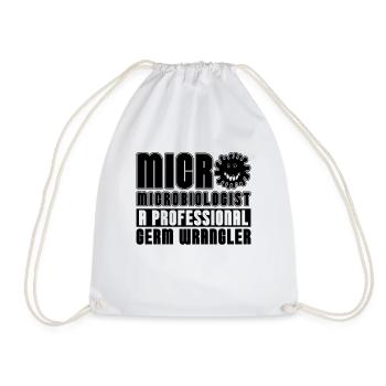 Microbiologist A Professional Germ Microscope - Drawstring Bag - white - Front