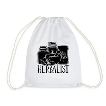 Herbalism Herbalist Alternative Medicine Herbal - Drawstring Bag - white - Front