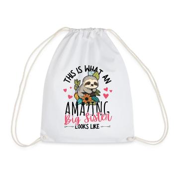 Announcing pregnancy with a cute sloth - Drawstring Bag - white - Front