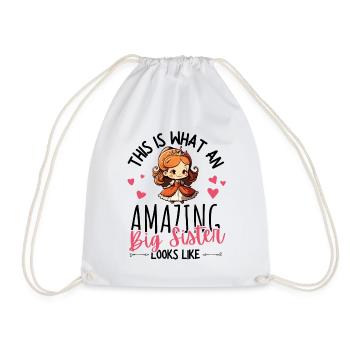 Announcing pregnancy with cute princess - Drawstring Bag - white - Front