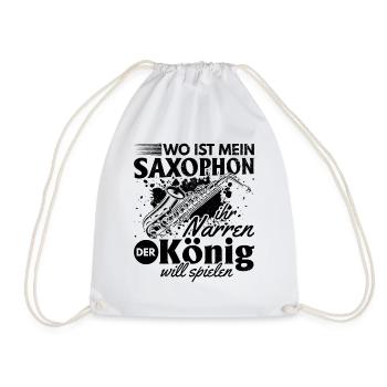 Where Is My Saxophone You Fools The King Wants To - Turnbeutel - Weiß - Vorne