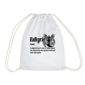 Valkyrie A Valkyrie Is One Of A Host Norse Goddess - Turnbeutel - Weiß - Vorne