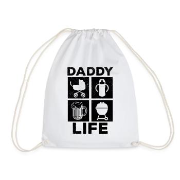 Daddy Life - Grillades de bière pour bébé Première fête des pères - Sac de sport léger - blanc - Devant