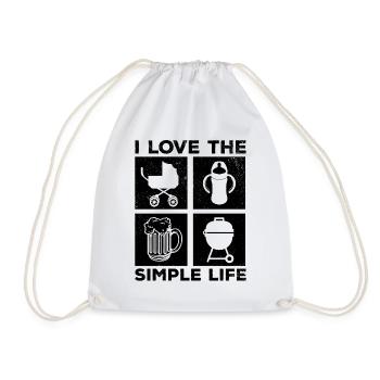 J’aime la vie simple - Bonne fête des pères Premier F - Sac de sport léger - blanc - Devant