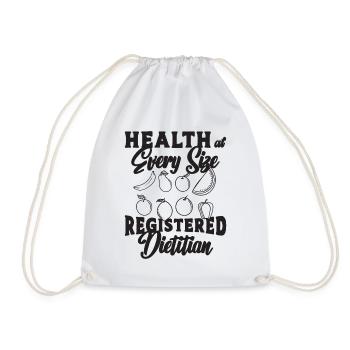 Health At Every Size Loves Nutritionist Dietitians - Drawstring Bag - white - Front