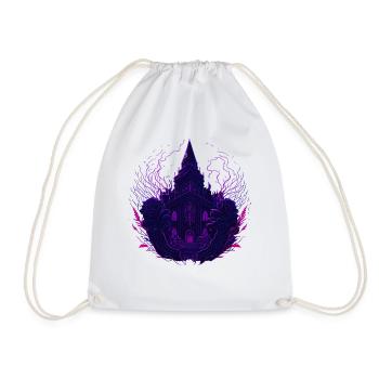 Mystical Purple Neon Nights - Drawstring Bag - white - Front
