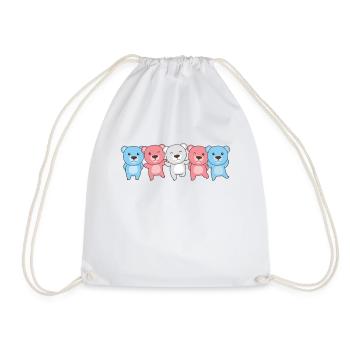 Drapeau transgenre Fierté LGBTQ Mignon Ours - Sac de sport léger - blanc - Devant