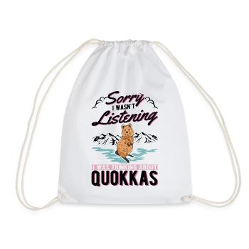 Quokka Gift Short-tailed Kangaroo - Drawstring Bag - white - Front